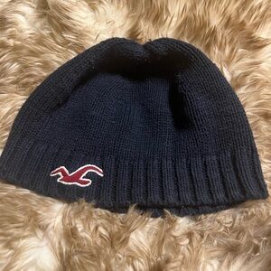 Hollister Navy Blue Knit Beanie